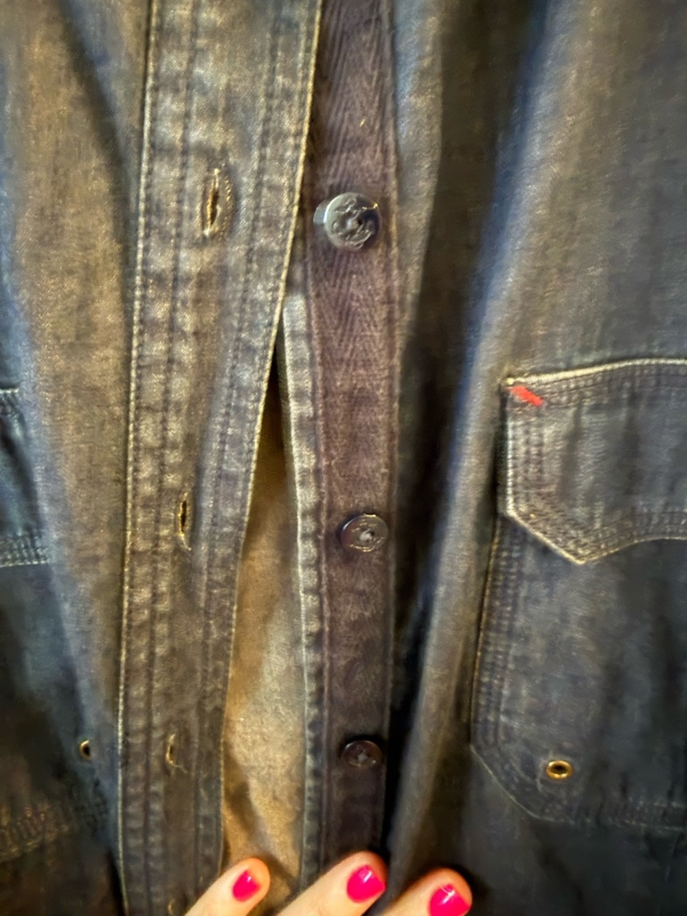 Ralph Lauren Dark Denim Button-Up Top - Picture 5 of 10